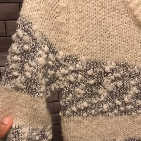 Maurices Gray and White Cowl Neck Sweater - Picture 11 of 12